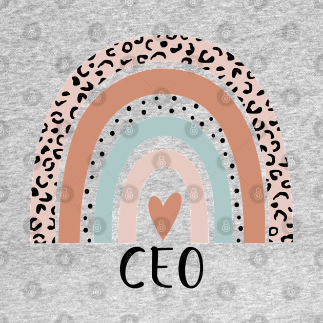 CEO Rainbow Leopard Funny CEO Gift by HeroGifts